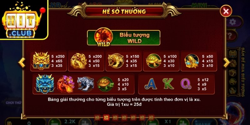Kho Báu Tứ Linh Hitclub - Luật Và Chiến Thuật Quay Hũ 2 Biểu tượng Huyền Quy